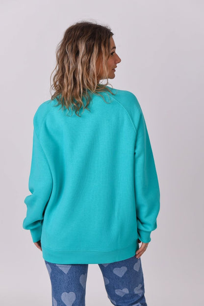 Powder Club Sweatshirt - Aqua - OOSC Clothing