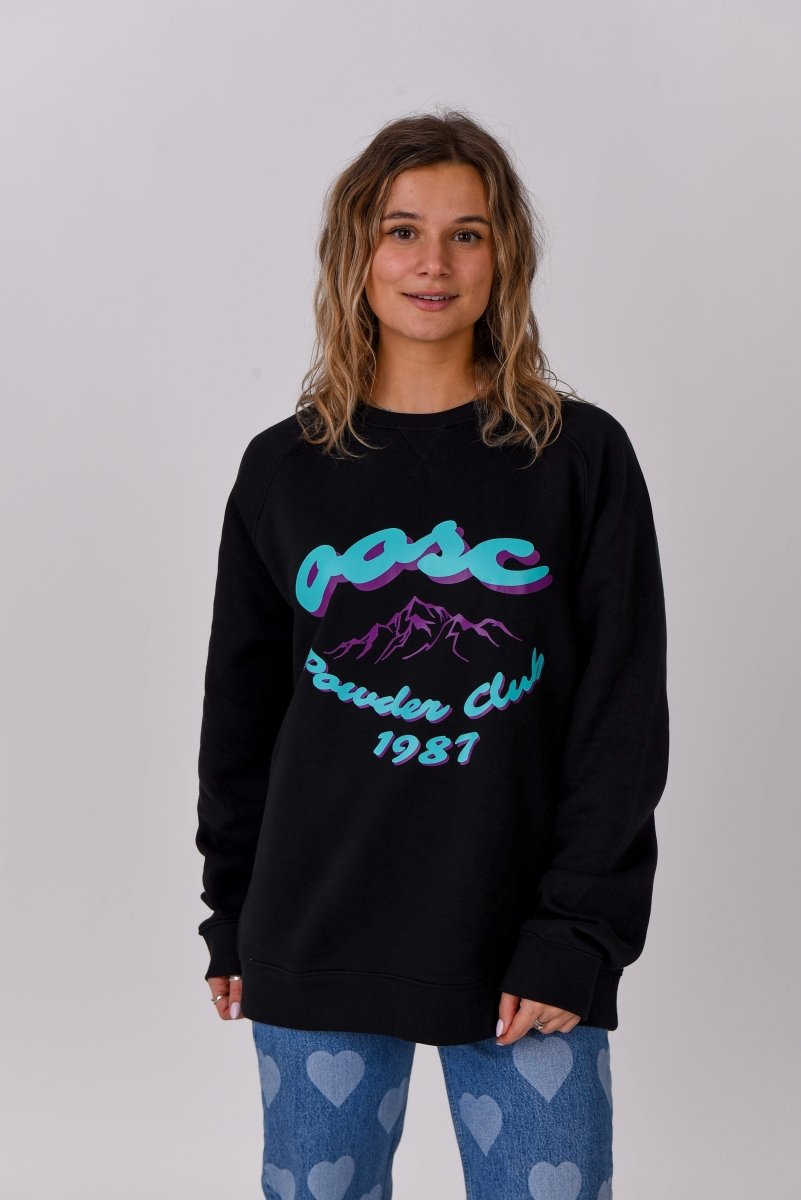 Powder Club Sweatshirt - Black - OOSC Clothing