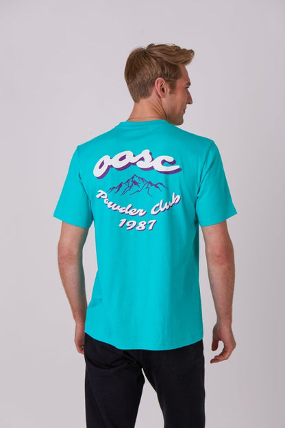 Powder Club T-Shirt - Aqua - OOSC Clothing