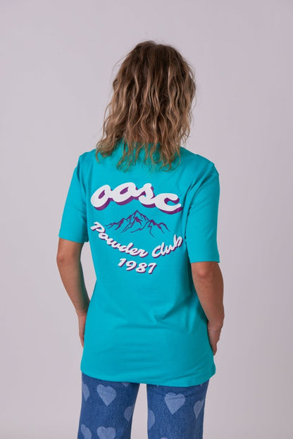 Powder Club T-Shirt - Aqua - OOSC Clothing