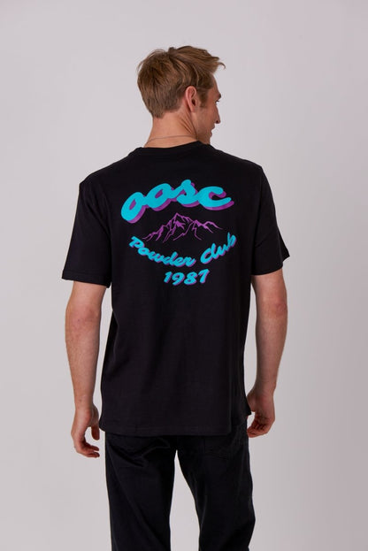 Powder Club T-Shirt - Black - OOSC Clothing