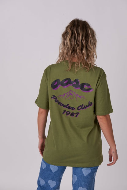 Powder Club T-Shirt - Khaki - OOSC Clothing