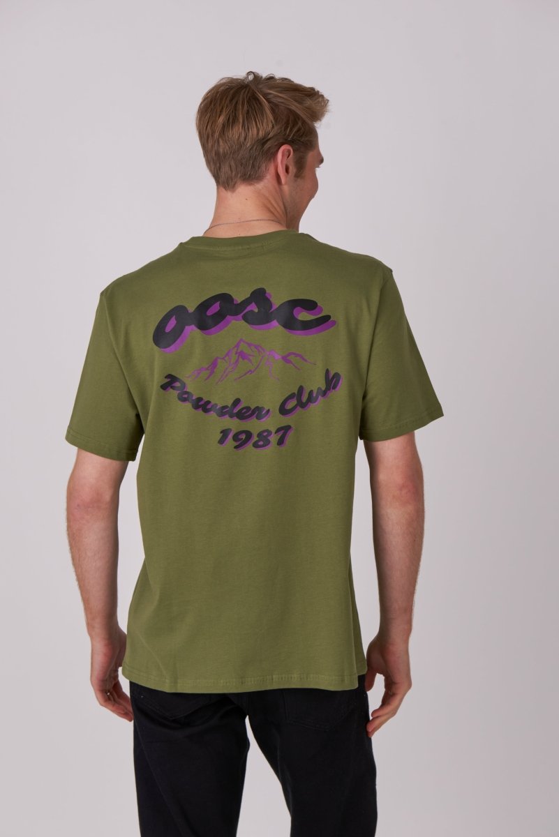 Powder Club T-Shirt - Khaki - OOSC Clothing