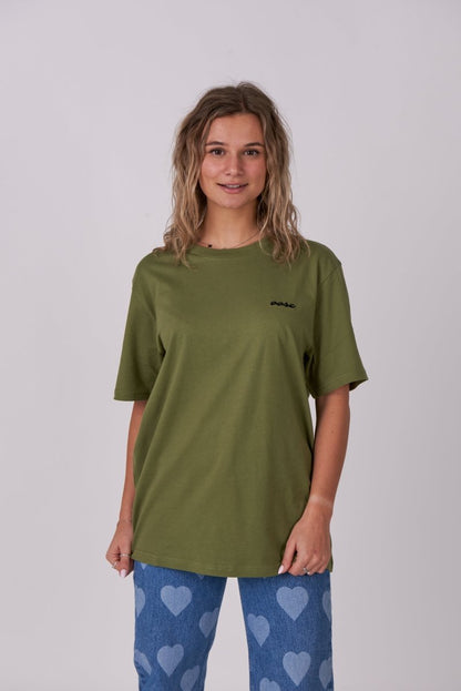 Powder Club T-Shirt - Khaki - OOSC Clothing