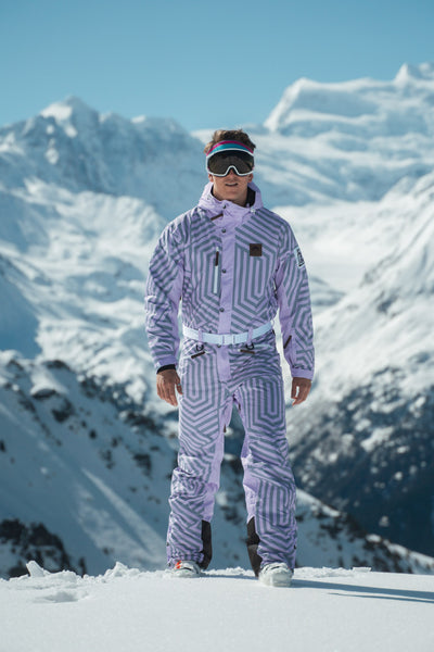 Fall Line Purple & Grey Men's Ski Suit