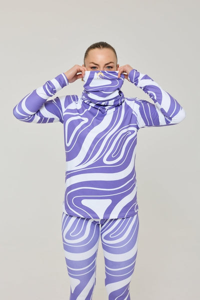 Purple Swirl Neck Warmer - OOSC Clothing