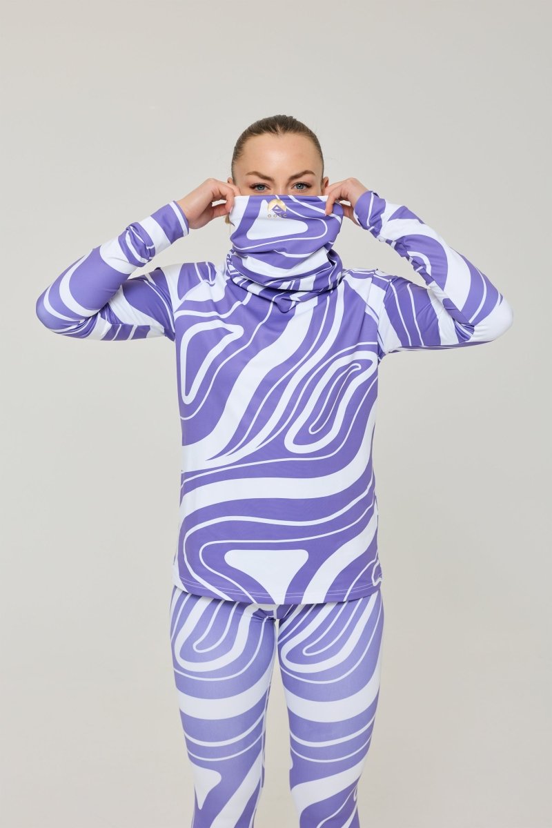 Purple Swirl Neck Warmer - OOSC Clothing