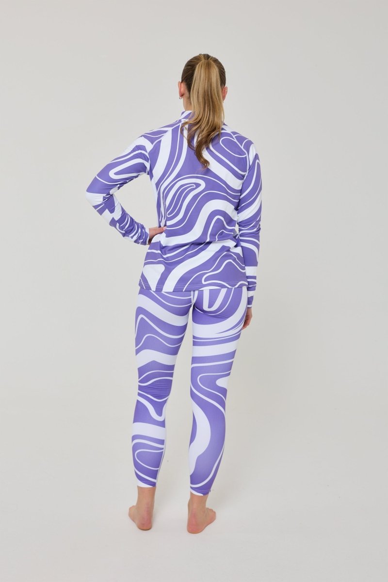 Purple Swirl Women's Baselayer Top - OOSC Clothing