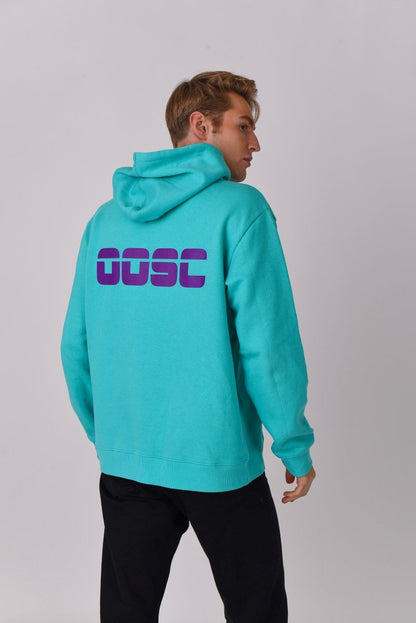 Retro OOSC Hoodie Aqua - OOSC Clothing