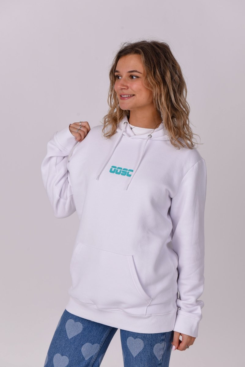 Retro OOSC Hoodie - White - OOSC Clothing