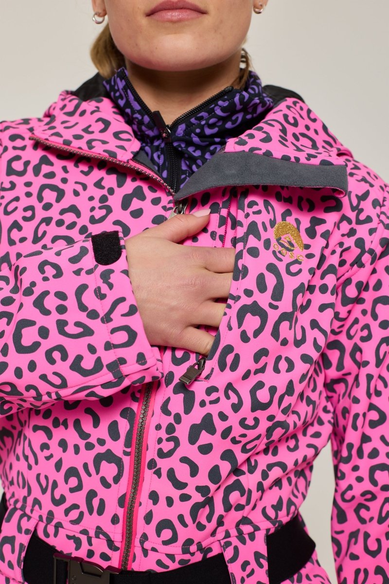 Rosé Leopard Ski Suit - OOSC Clothing