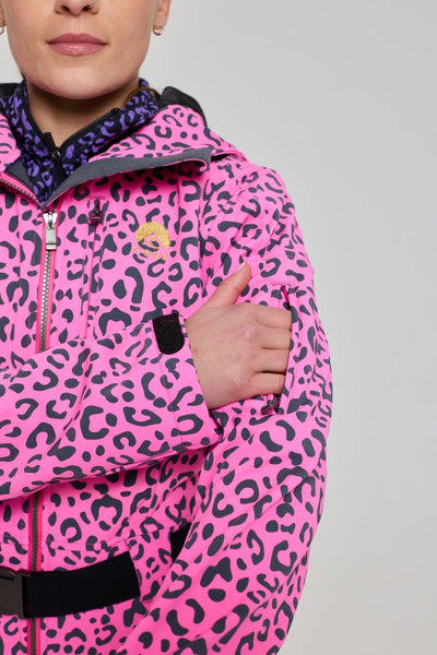 Rosé Leopard Ski Suit - OOSC Clothing