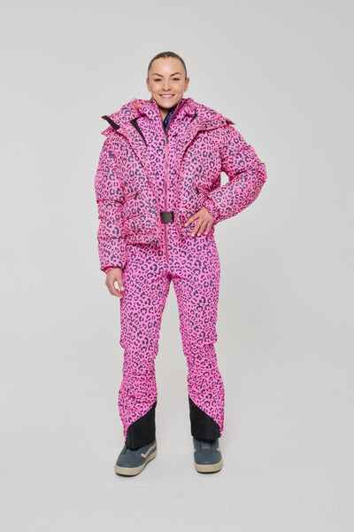Rosé Leopard Ski Suit - OOSC Clothing