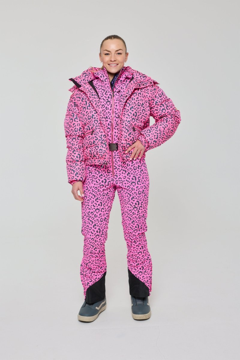 Rosé Leopard Ski Suit - OOSC Clothing