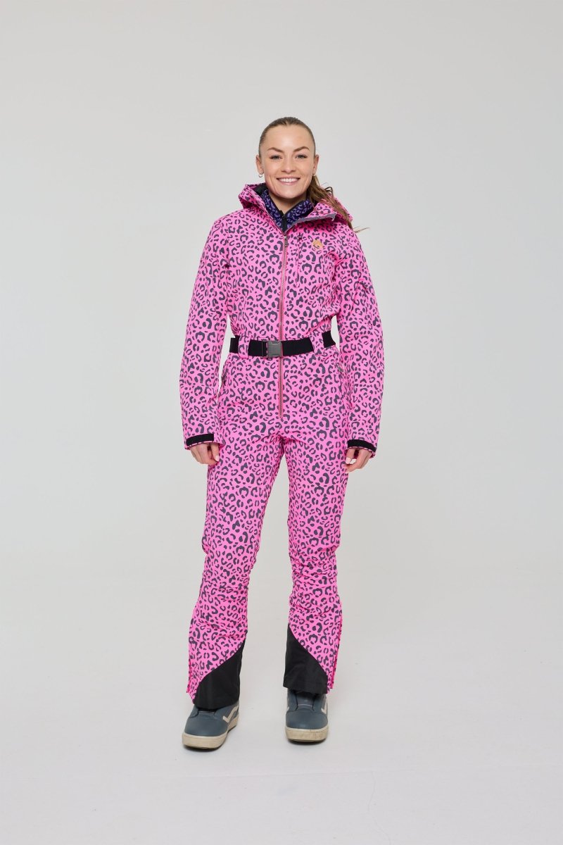 Rosé Leopard Ski Suit - OOSC Clothing