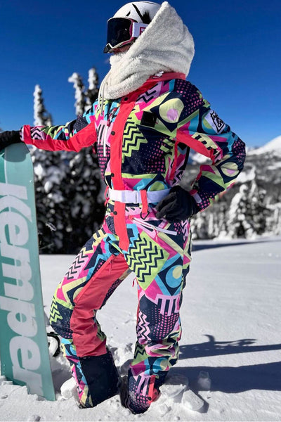 Olive one piece snow suit ELIAS - KHAKI winter ski clothes for