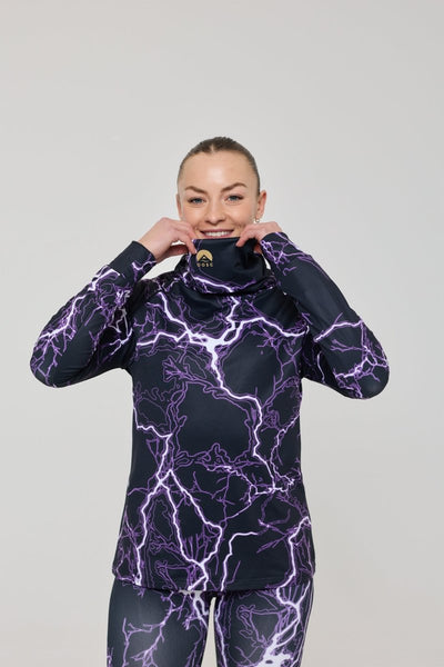 Thunderstruck Women's High Neck Baselayer Top - OOSC Clothing