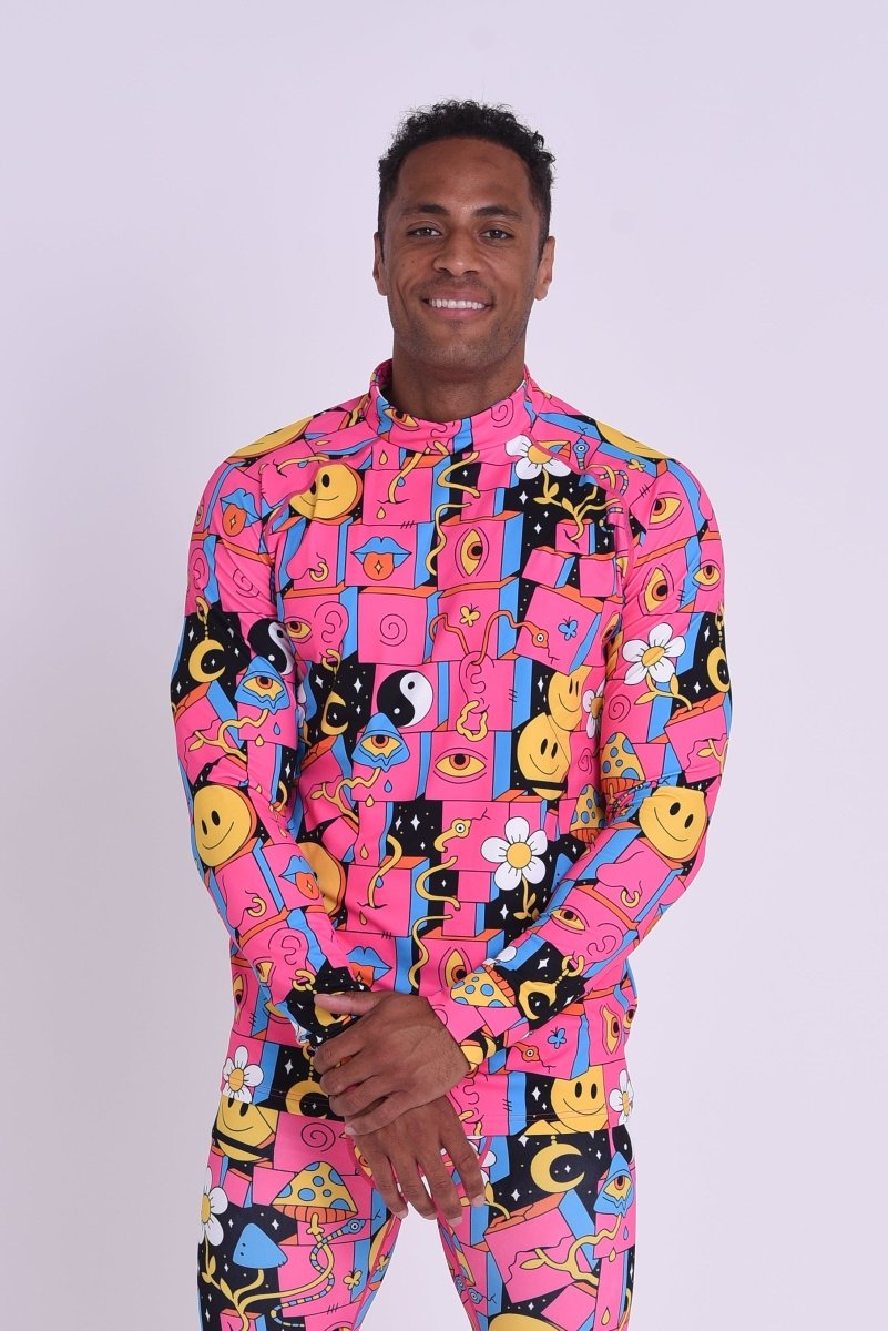 Trippy Hippy Men's Baselayer Top - OOSC Clothing