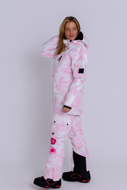 Yeh Girl Ski & Snowboard Jacket - Katie Ormerod Pink Tie Dye Signature line - OOSC Clothing