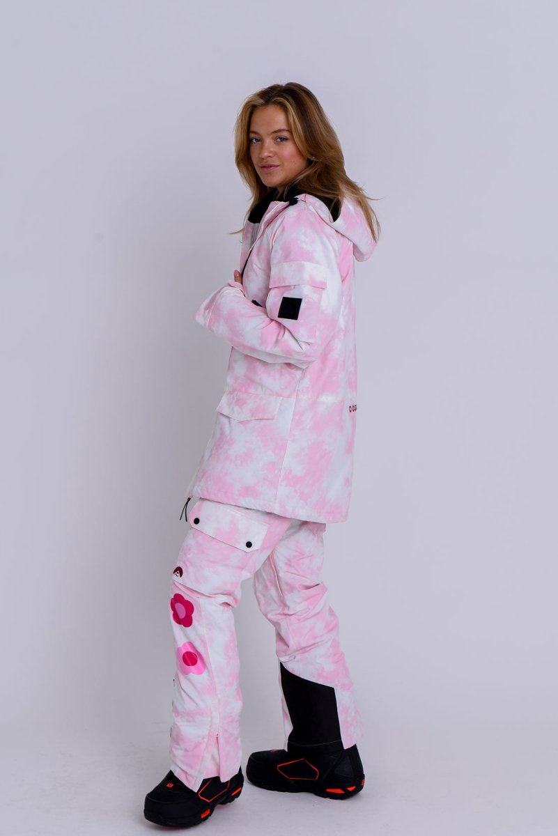 Yeh Girl Ski & Snowboard Jacket - Katie Ormerod Pink Tie Dye Signature line - OOSC Clothing