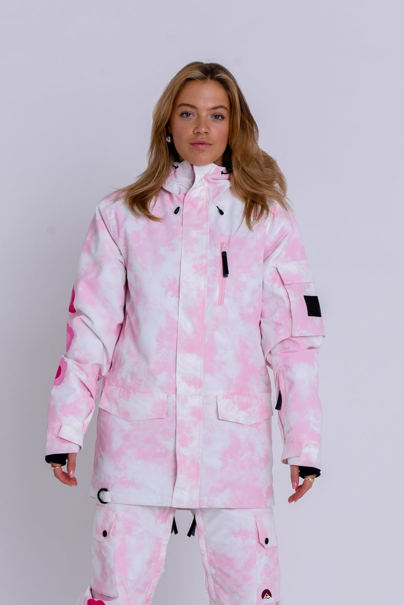 Yeh Girl Ski & Snowboard Jacket - Katie Ormerod Pink Tie Dye Signature line - OOSC Clothing