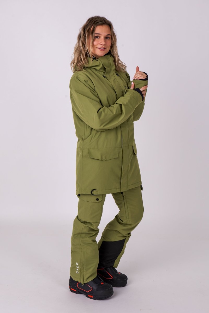 Yeh Girl Ski & Snowboard Jacket - Khaki - OOSC Clothing