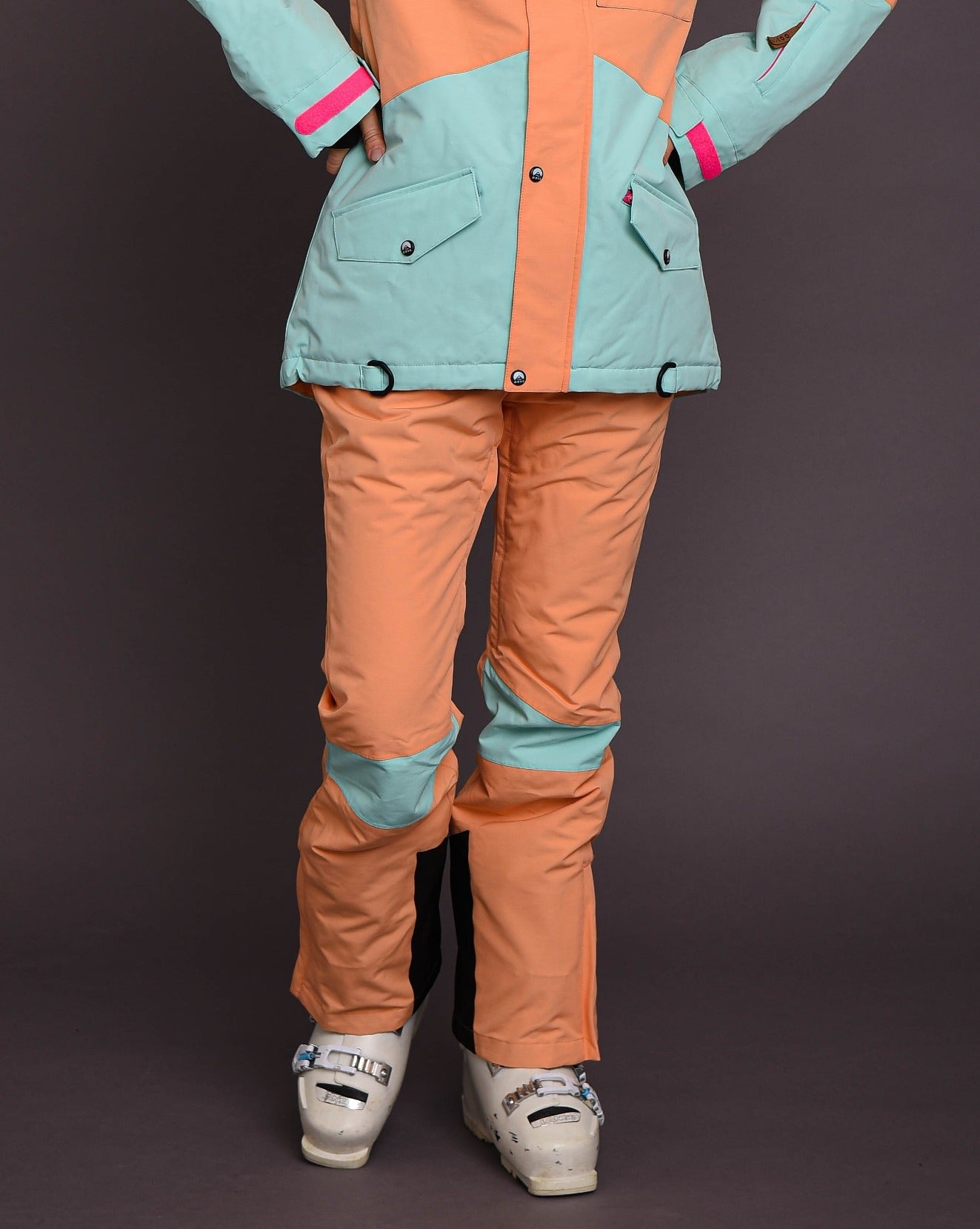 womens peach ski pants