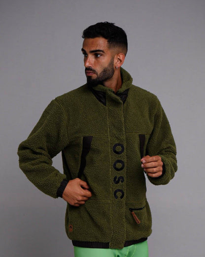 green sherpa fleece