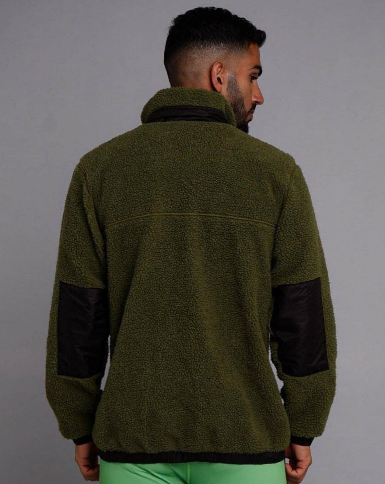 khaki sherpa fleece