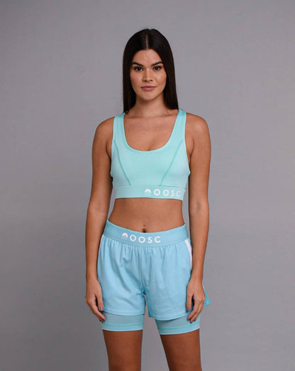 pastel blue sports bra