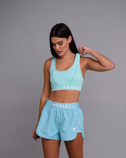 turquoise sports bra