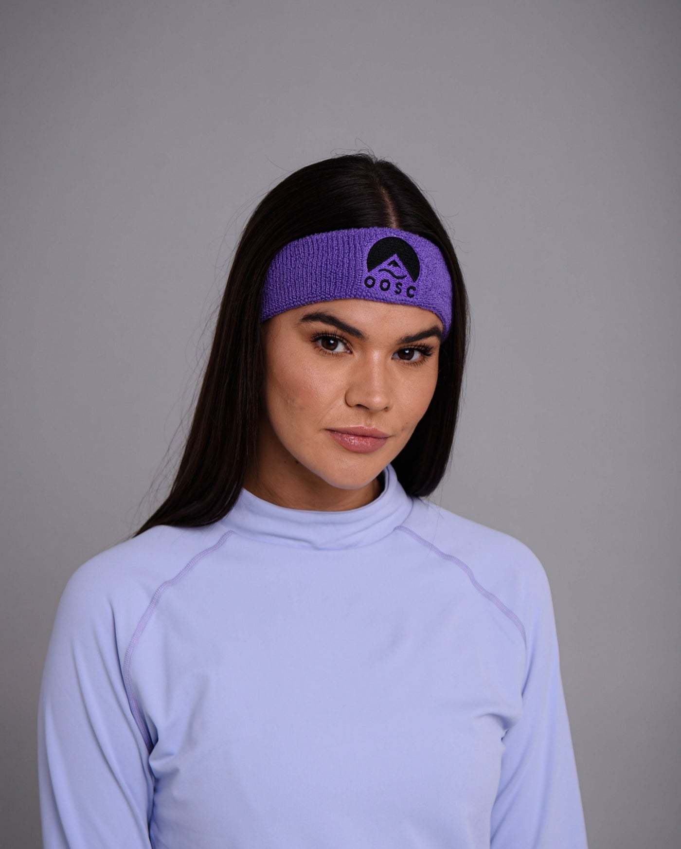 purple oosc skiing headband