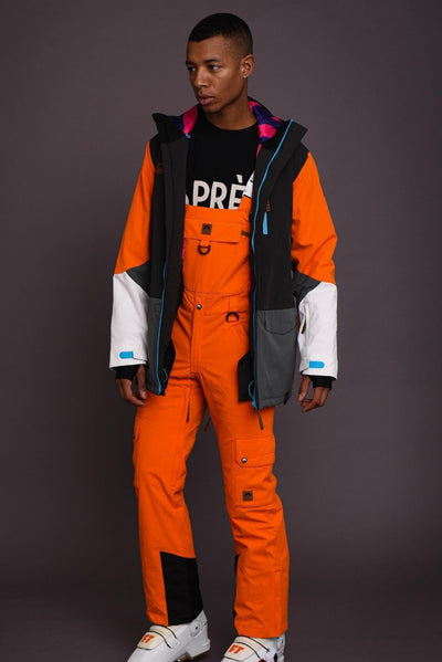 Yeh Man Men's Ski & Snowboard Bib Pant - Orange