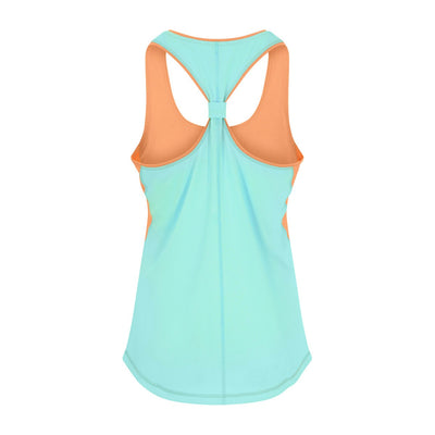Green & Orange Womens Gym Vest