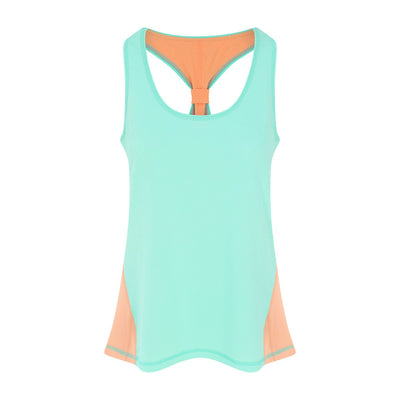 Pastel Mint Green Womens Gym Vest Top