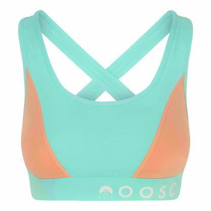 Pastel Mint Green Sports Bra - Womens, Cross Back