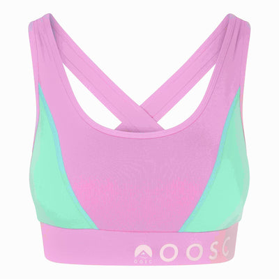 Pastel pink pastel Mint Green crossback sports bra