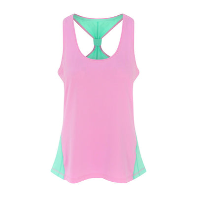 Pastel Pink Womens Gym Vest Top