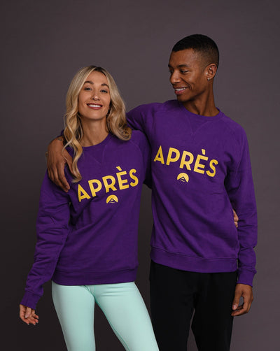 matching purple apres sweats