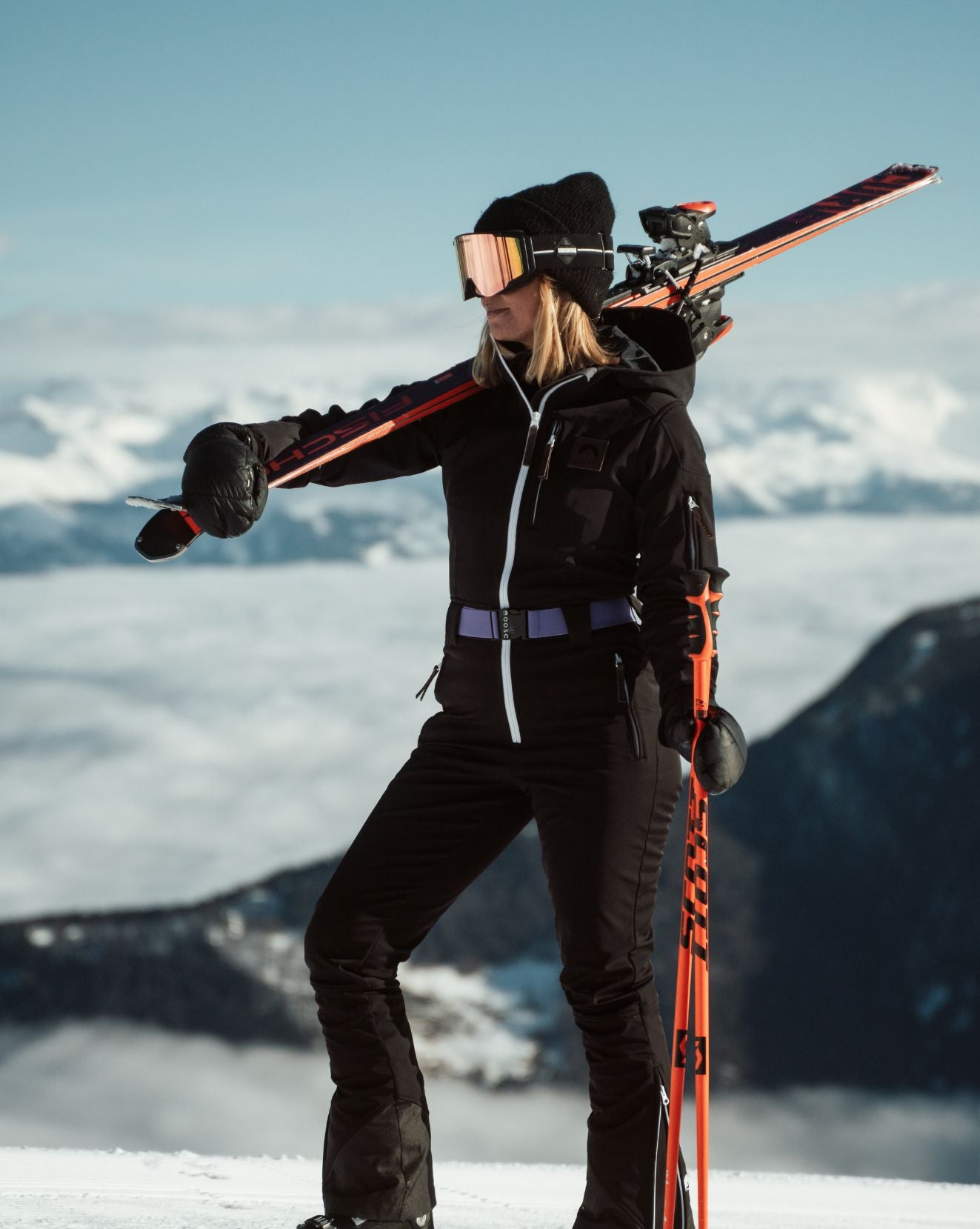 Chic Luxury Women's Ski Suit Black - OOSC CLOTHING – OOSC Clothing