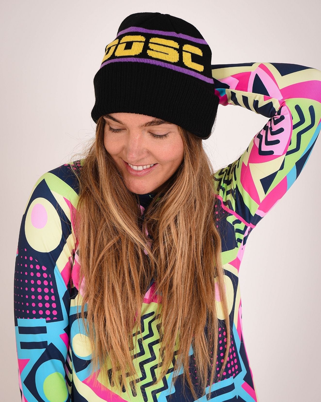 Après Beanie Black Purple Yellow