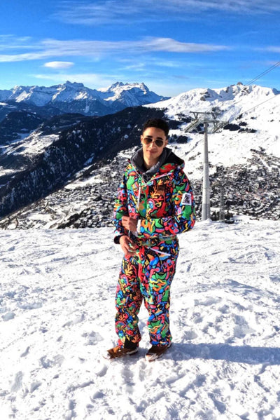 Olive one piece snow suit ELIAS - KHAKI winter ski clothes for women –  UpWearAndSuits