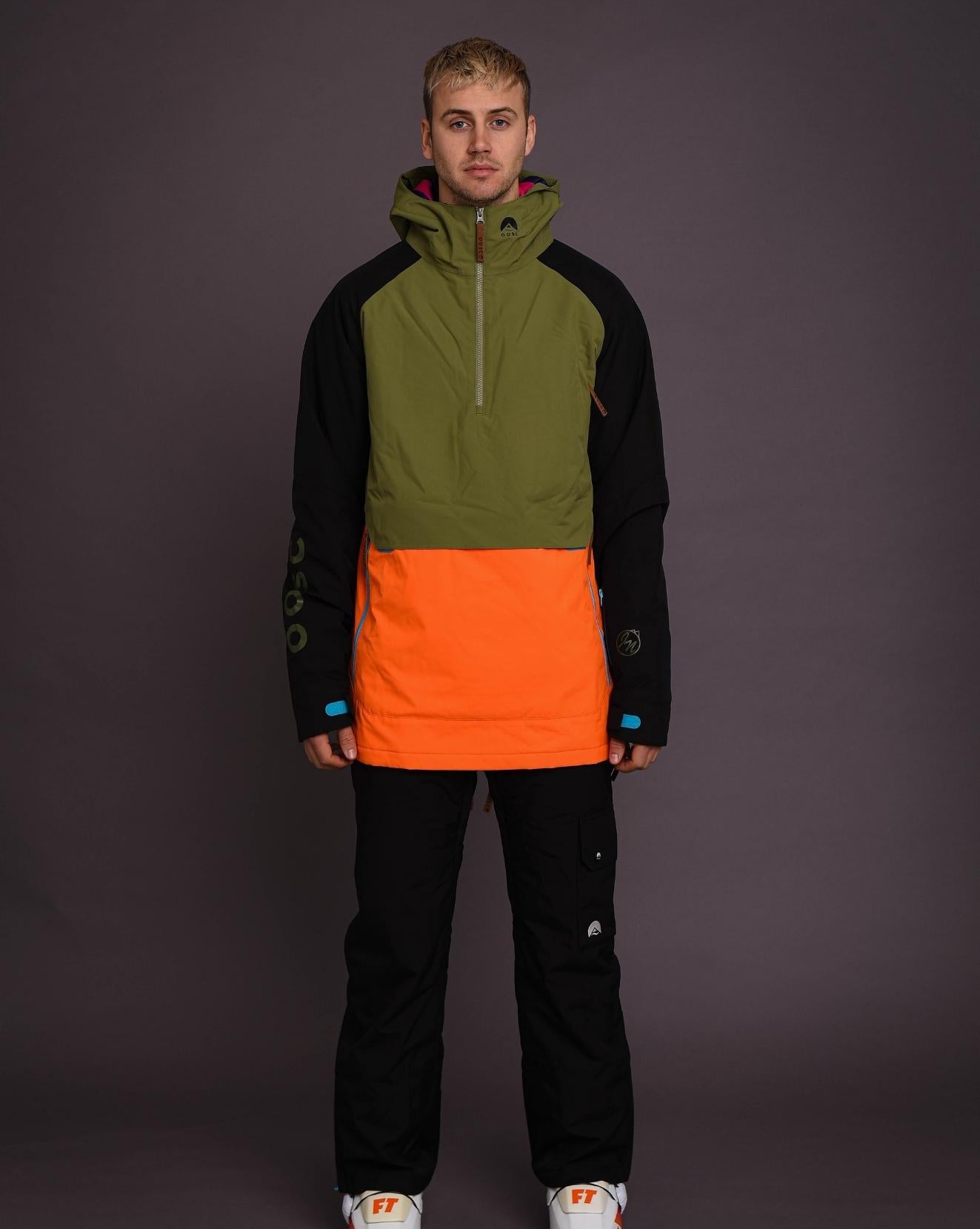 Overhead Khaki Orange Ski / Snowboard Jacket - OOSC Clothing