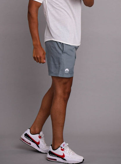 grey mens training shorts