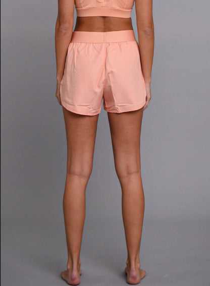 womens peach running shorts