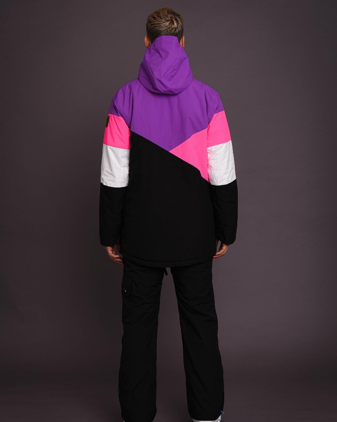 Mens Ski Jacket | Multicoloured (Purple, Black, Green) - OOSC Clothing