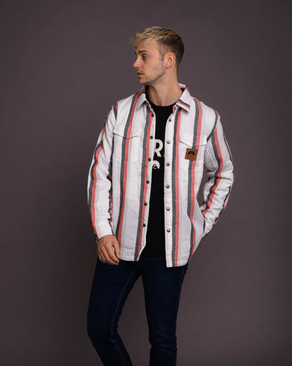 white retro reversible jacket