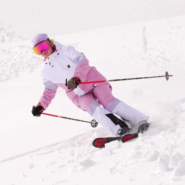Womens Pink, White & Purple Ski Pants